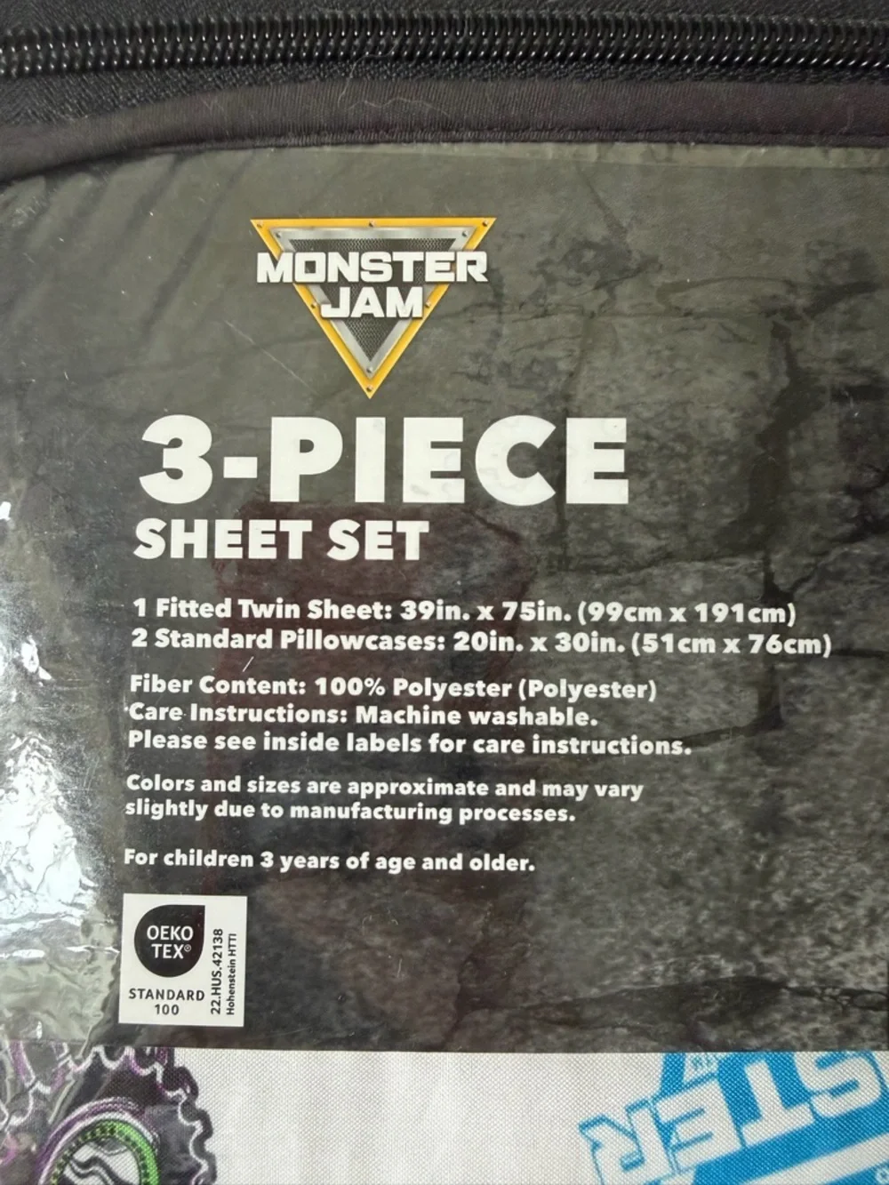 Monster Jam Sheet Set Twin Bedding NEW Toro Loco Megalodon Grave Digger Trucks